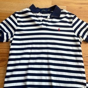 Polo shirt sleeve dress shirt great for going out! Large fit very comfortable